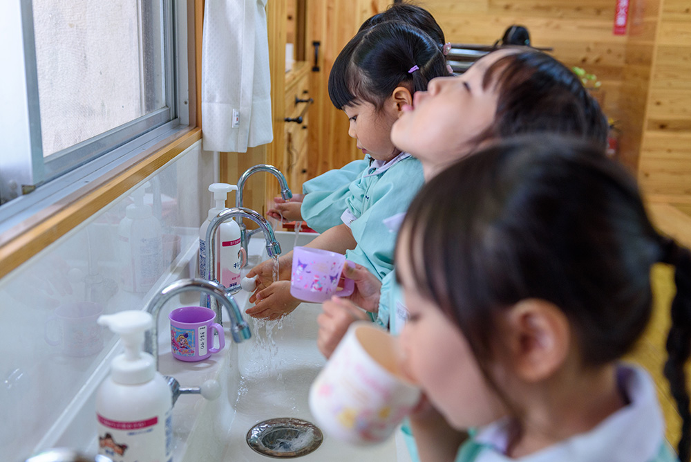 手洗い・うがいの様子